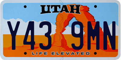 UT license plate Y439MN