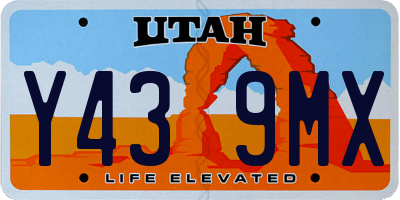 UT license plate Y439MX