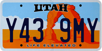 UT license plate Y439MY