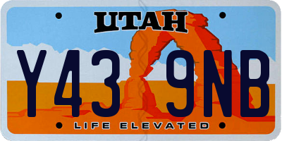 UT license plate Y439NB