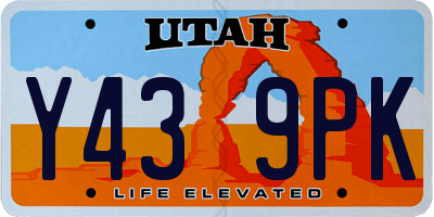 UT license plate Y439PK