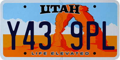UT license plate Y439PL