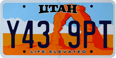 UT license plate Y439PT