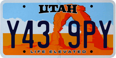 UT license plate Y439PY