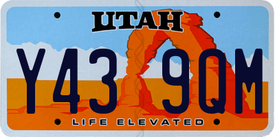 UT license plate Y439QM
