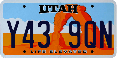 UT license plate Y439QN