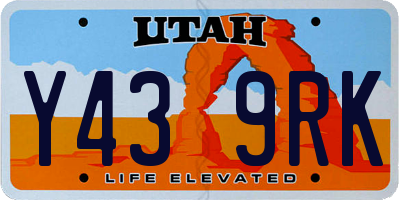 UT license plate Y439RK