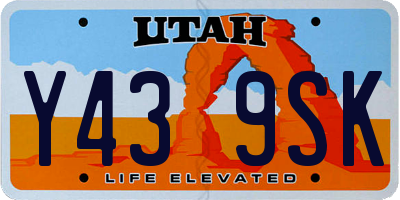 UT license plate Y439SK