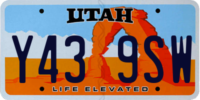 UT license plate Y439SW