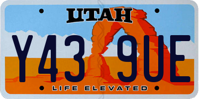 UT license plate Y439UE