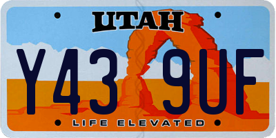 UT license plate Y439UF