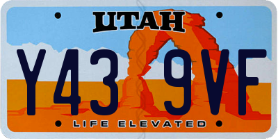 UT license plate Y439VF