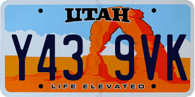 UT license plate Y439VK