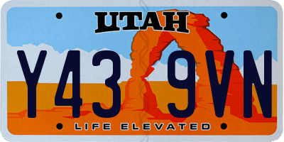 UT license plate Y439VN
