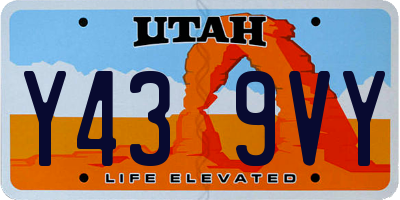 UT license plate Y439VY