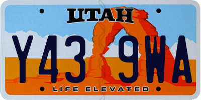 UT license plate Y439WA