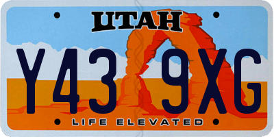 UT license plate Y439XG