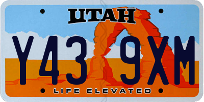 UT license plate Y439XM