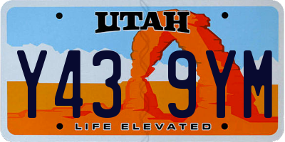 UT license plate Y439YM