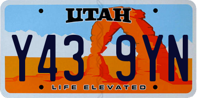UT license plate Y439YN