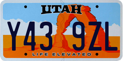 UT license plate Y439ZL
