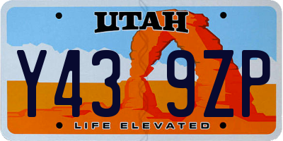 UT license plate Y439ZP