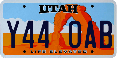 UT license plate Y440AB