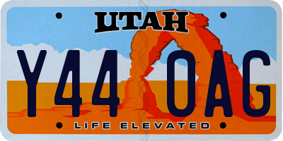 UT license plate Y440AG