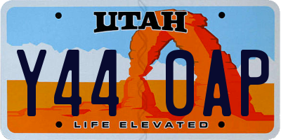 UT license plate Y440AP