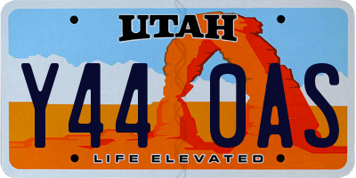 UT license plate Y440AS