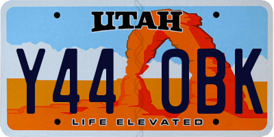 UT license plate Y440BK