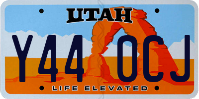 UT license plate Y440CJ