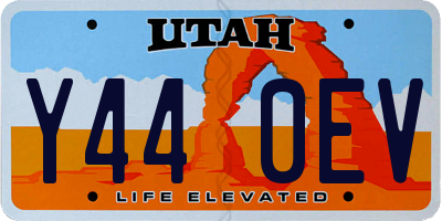 UT license plate Y440EV