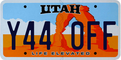 UT license plate Y440FF
