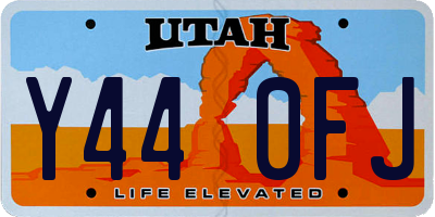 UT license plate Y440FJ