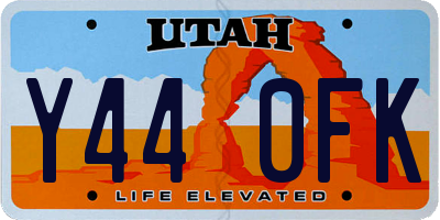 UT license plate Y440FK