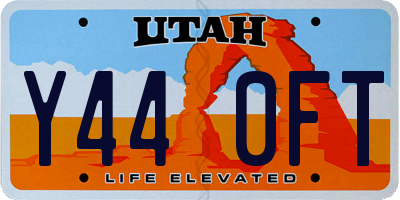 UT license plate Y440FT