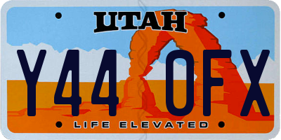UT license plate Y440FX