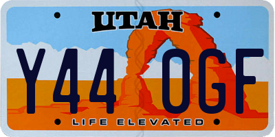 UT license plate Y440GF