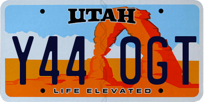 UT license plate Y440GT