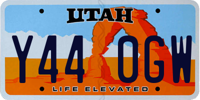 UT license plate Y440GW