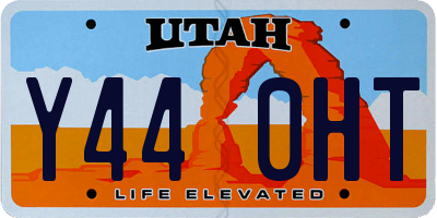 UT license plate Y440HT