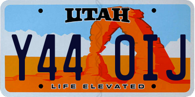 UT license plate Y440IJ