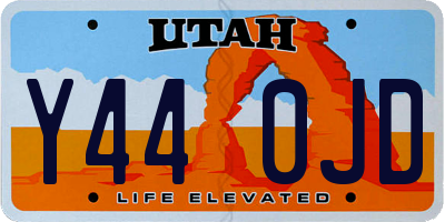 UT license plate Y440JD