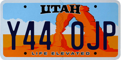 UT license plate Y440JP