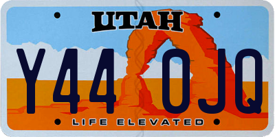 UT license plate Y440JQ