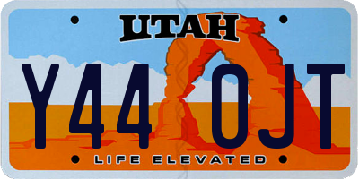 UT license plate Y440JT