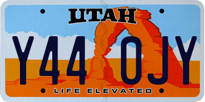 UT license plate Y440JY
