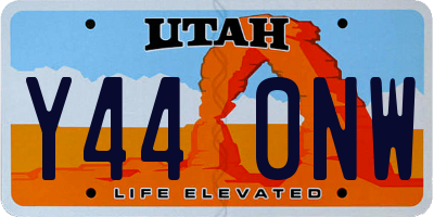 UT license plate Y440NW