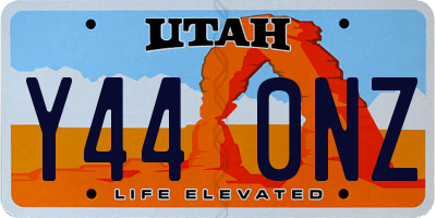 UT license plate Y440NZ